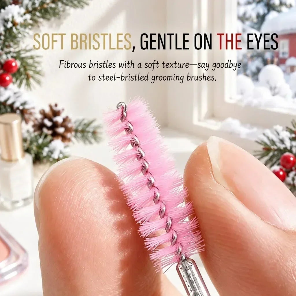 10pc Christmas Mascara Eyelash Brush in Tube with Christmas Snowman Dust-Proof Reusable Mascara Wand Lash Applicator Makeup Tool