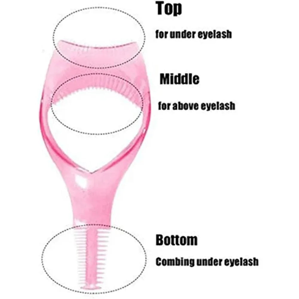 Eyeliner Assistant 3-In-1 Eyelash Comb Template Protect Eyes Crystal Mascara Shield Cosmetic Guide 3 In1 Eyelashes Tools