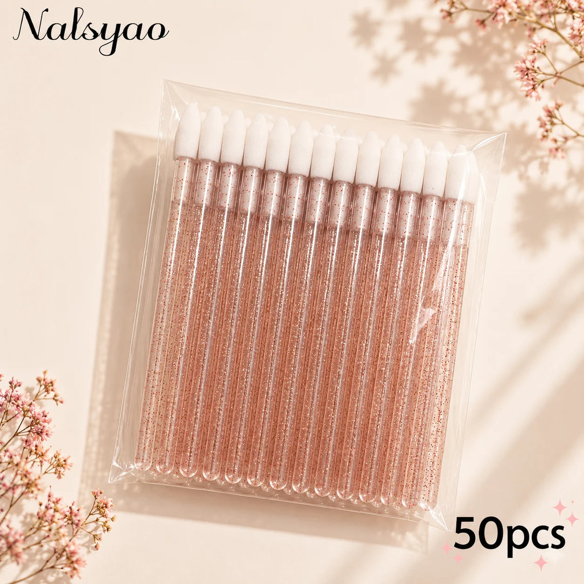50Pcs Disposable Lip Brush Individual Lash Cleaning Mascara Applicator Makeup Brushes for Eyelash Extension Removal
