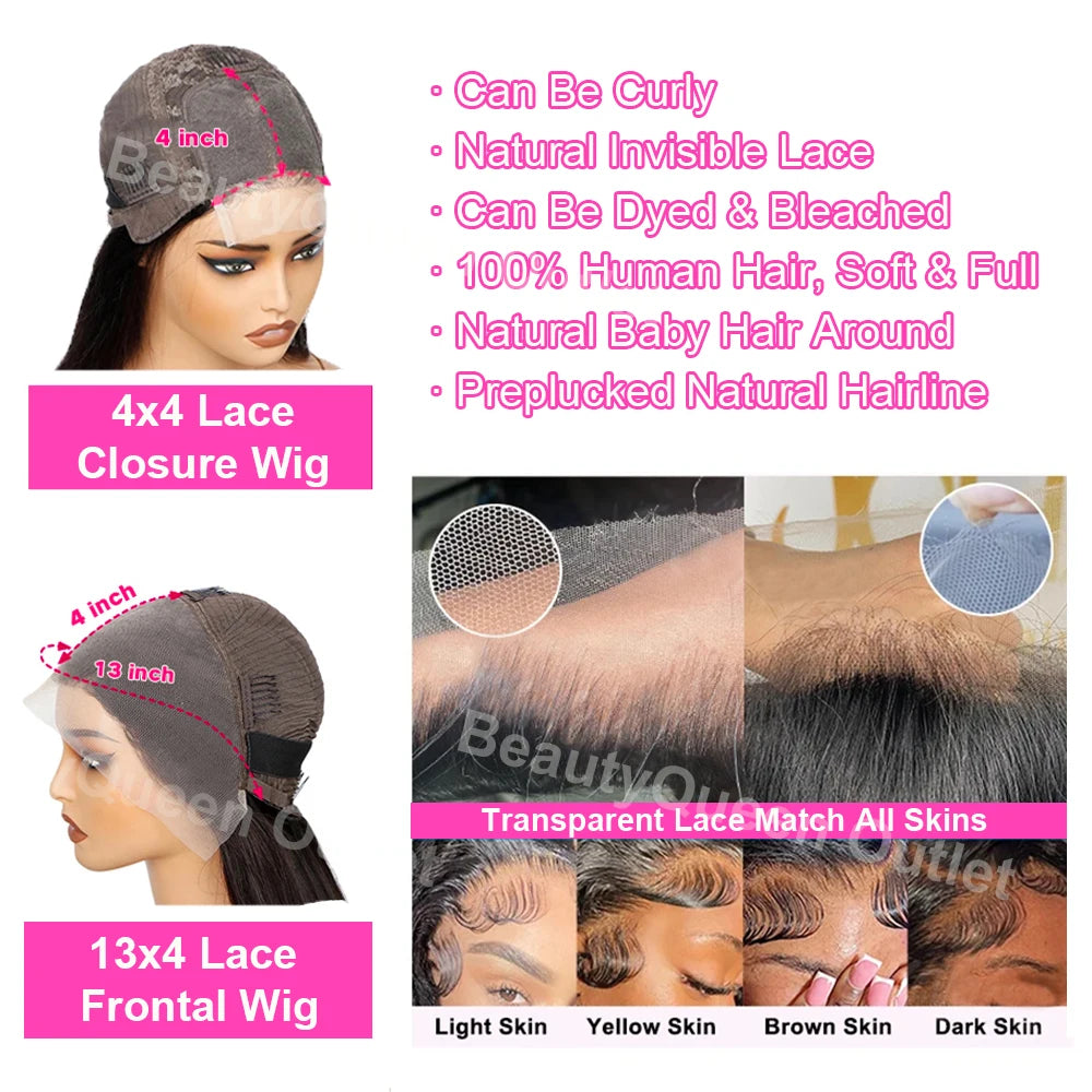 200% Density Short Kinky Curly Bob 100% Human Hair 13x4 Lace Closure Wigs Deep Water Wave Brazilian Bob 4x4 Lace Frontal Wig