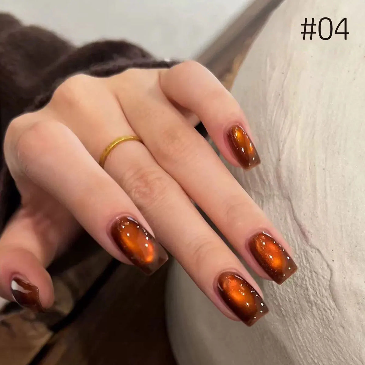 10ML 1-10pcs Christmas Red Nails Gold Black Nails Fiery 10-Color Glass Bead Cat Eye Gel Nail Polish Fine Powder Super Shimmering