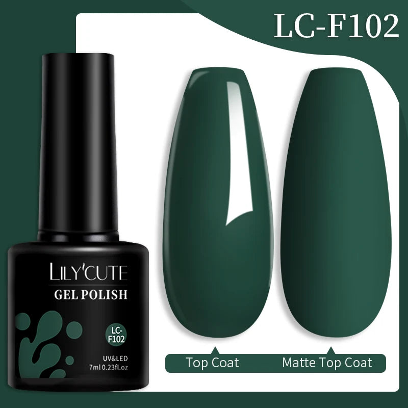 LILYCUTE 7ml Champagne Rose Gold Glitter Gel Nail Polish Colorful Sparking Long Lasting Manicure Soak Off Nails Art Gel Varnish
