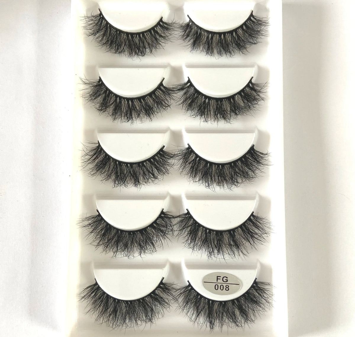 HBZGTLAD 5Pairs Handmade Mink Lashes Short False Eyelashes Dense Natural Long Messy Eye Lashes Reusable Stage Makeup Eyelashes