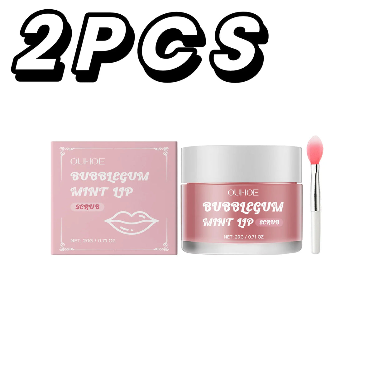 Strawberry Mint Lip Exfoliator Sea Salt Scrub Gentle Polishing For Chapped Peeling Lips Smoothing Lip Prep Before Lipstick