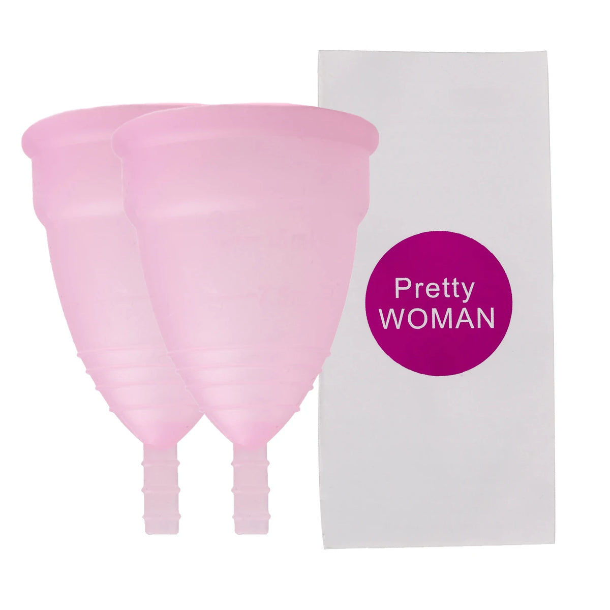 2 Pcs Feminine Hygiene Menstrual Silicone Cup Medical Silicone Menstrual Cup Lady Women Period Cup Copa Menstrual