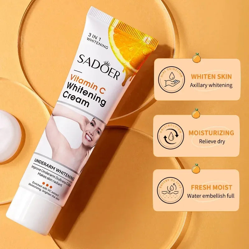 Brightening Body Vitamin C Care Underarm Cream Knee Buttocks Private Bleach Remove Melanin Pigmentation Improve Nourish Skin