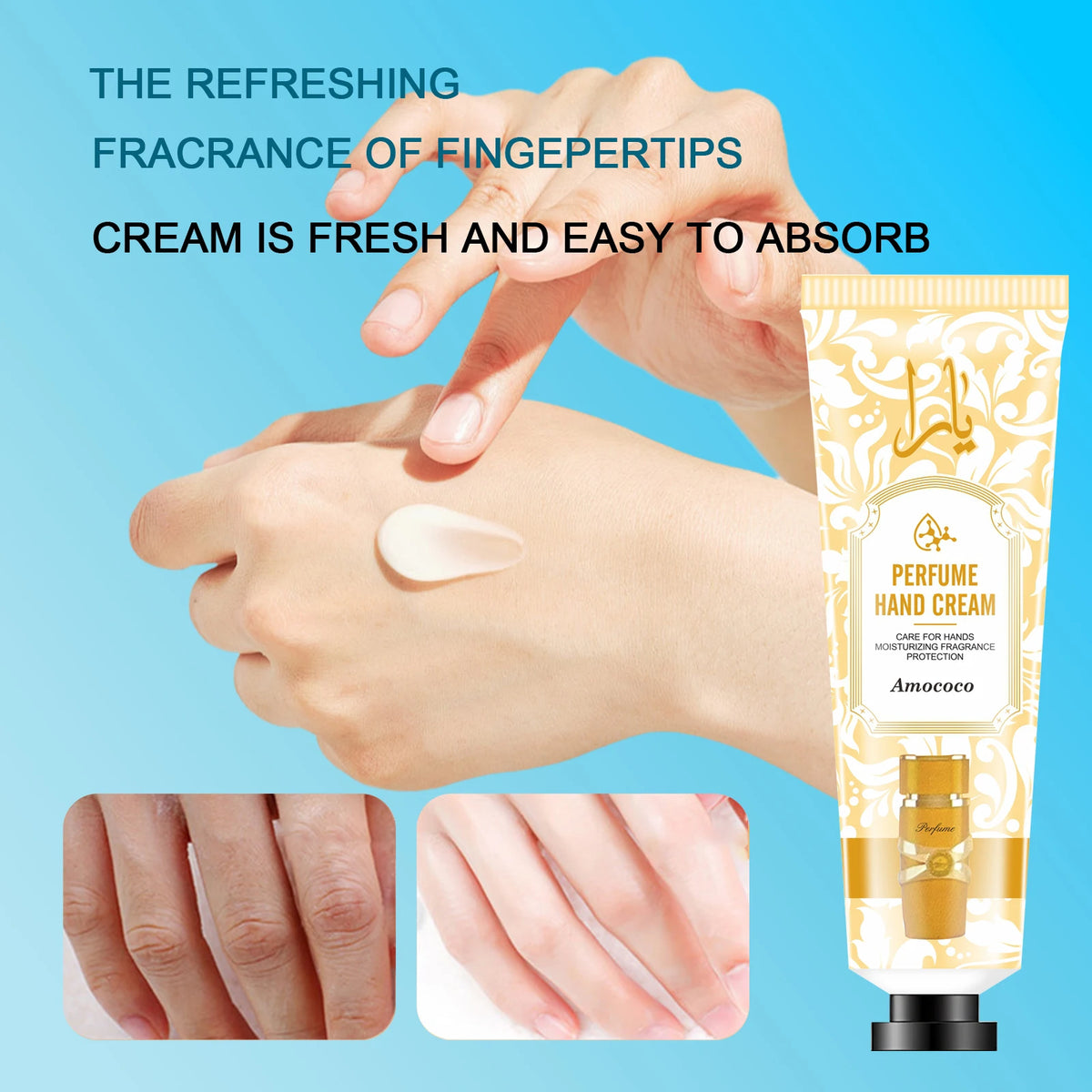 Amococo Perfume Hand Cream Set Moisturizing Hand Lotion Gift Box For Women Travel Size Hand Care Kit