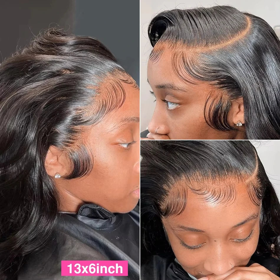 Wear and Go Glueless Wigs Pre Plucked Pre Cut Body Wave Bob Wig Human Hair wigs for black women
