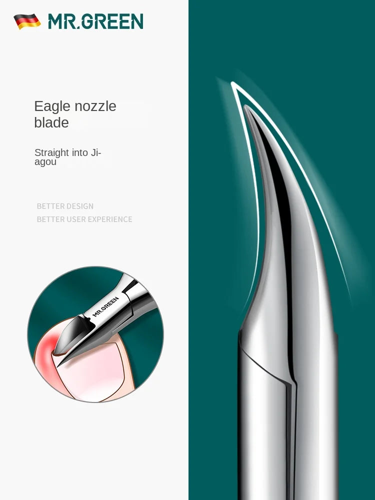 MR.GREEN Manicure Tools Professional Stainless Steel Thick Toenails Ingrown Cuticle Nipper  Trimmer Plier Scissors Nail Clippers