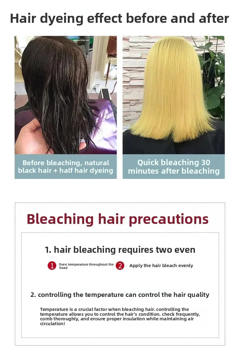 9 Degrees Hair Bleach Color Fading Paste White Gold Tasteless Bleaching Agent for Salon Home Use Professional Styling