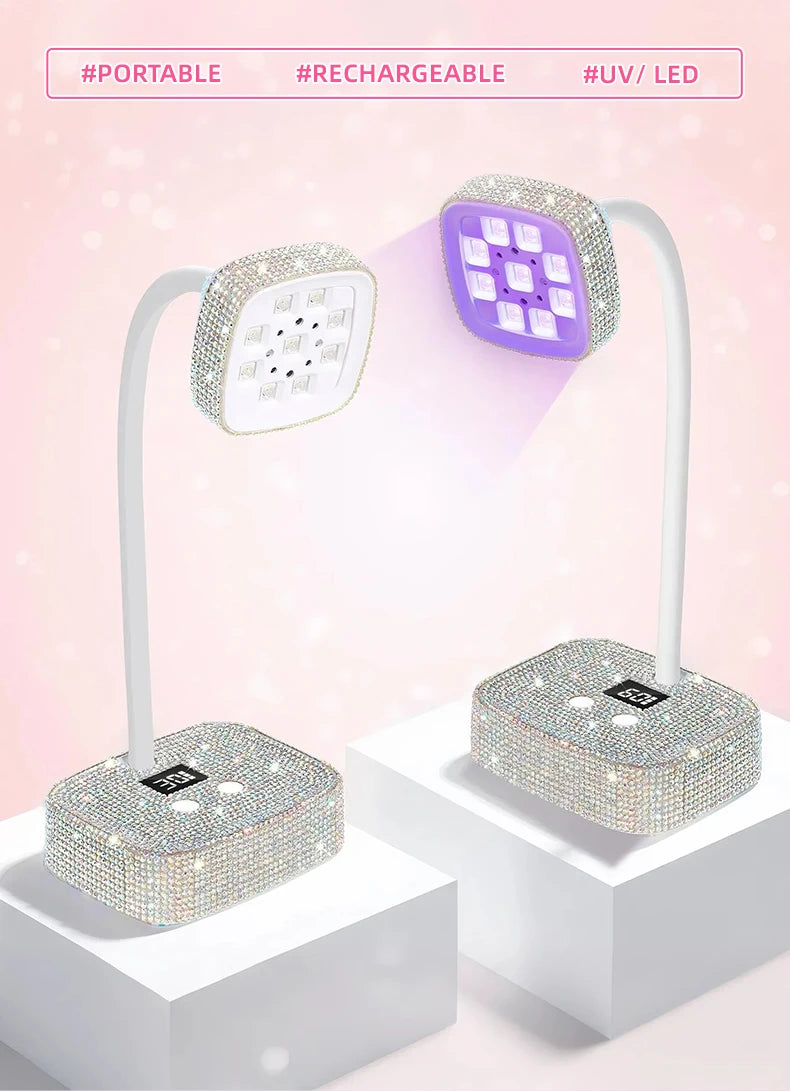 360 Bendable Professional Nail Lamp 9 LEDS UV Nail Dryer Auto Sensing Touch Control Fast Drying Nail Light  Nail Lamp