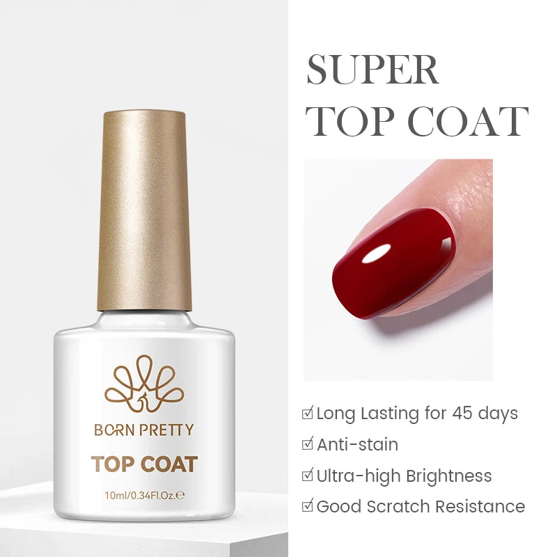 BORN PRETTY 10ml Gel Nail Polish Gel 130 Colors Semi Permanent Solid Nail Gel Varnish Soak Off UV Gel for Base Top Coat