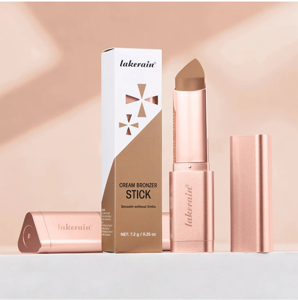 3D Bronzer Contour Stick Face Makeup Lasting Smooth Contour Bronzing & Contouring 2 IN 1 Creamy Bronze Stick Cosmetics 5 Colors