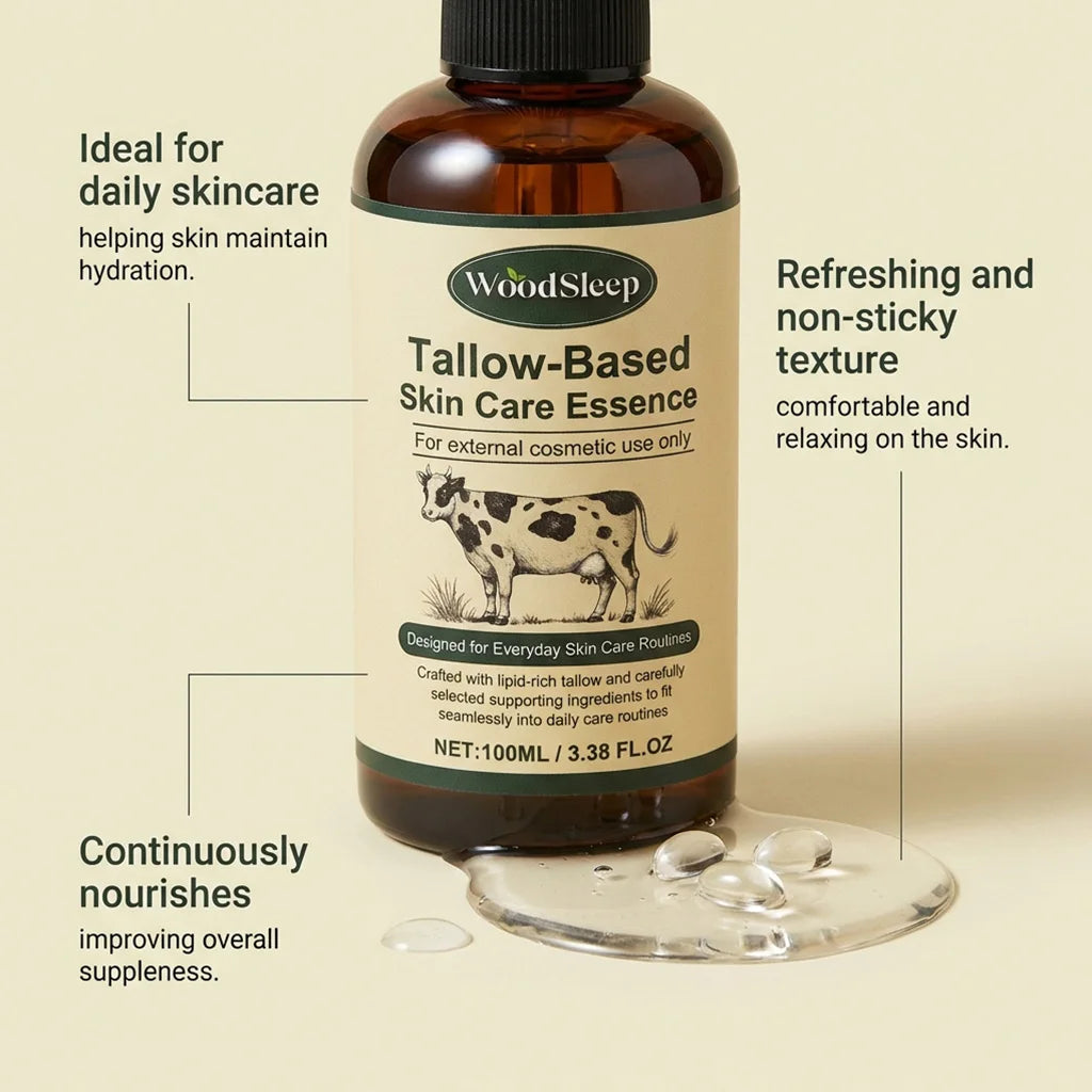 Beef Tallow Facial Serum Nourishing Face Care Essential Oil Anti-Dryness Skin Hydrating Essence Oil-Based Moisturizer Skincare