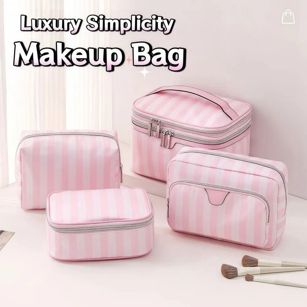 Large Capacity Handheld Makeup Bag Portable Oxford Cloth Cosmetic Storage Bag Minimalist Style Travel Design Wash Bags