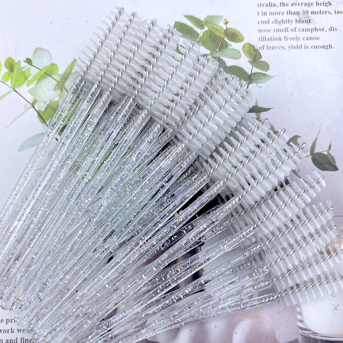 500PCS Eyelashes Brushes Set Disposable Lash Mascara Brush Lashes Extension Eyebrow Wands Applicator Makeup Tool