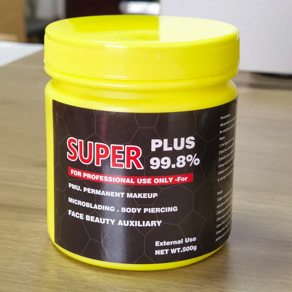 Original 99.8% Super Microneedle Tattoo Cream 500g Before Permanent Face Beauty Makeup Pmu Auxiliary Cream Eyebrow Lips Liner
