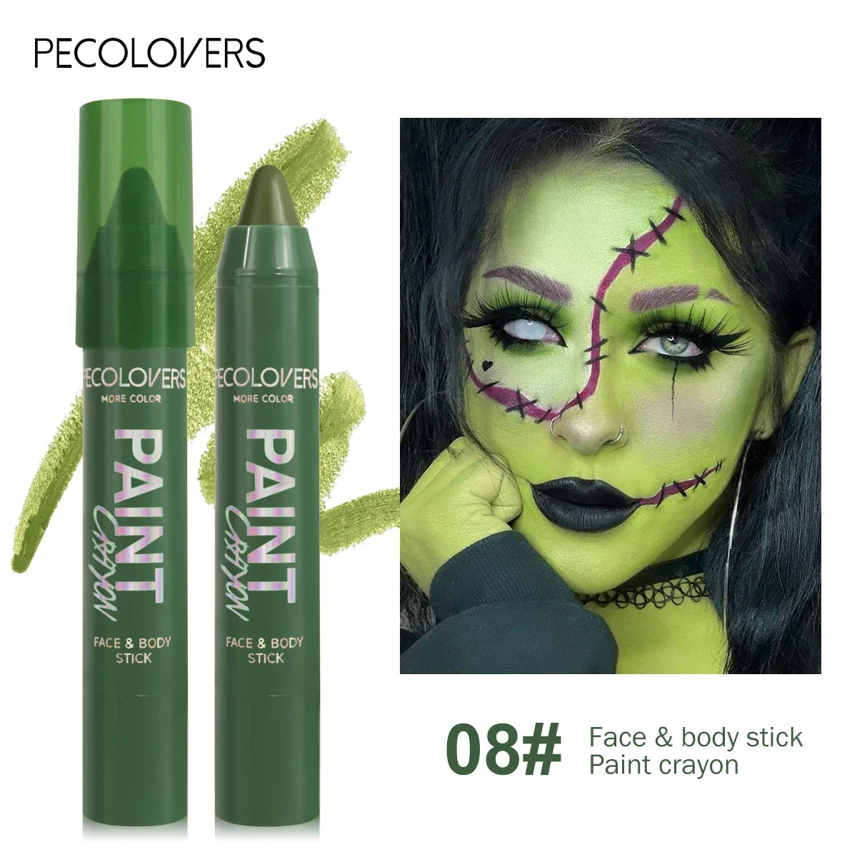 Face & Body Paint Sticks Body Paint Glow in The Dark Under UV Lights Face Painting Crayon Sticks Party Halloween Makeup