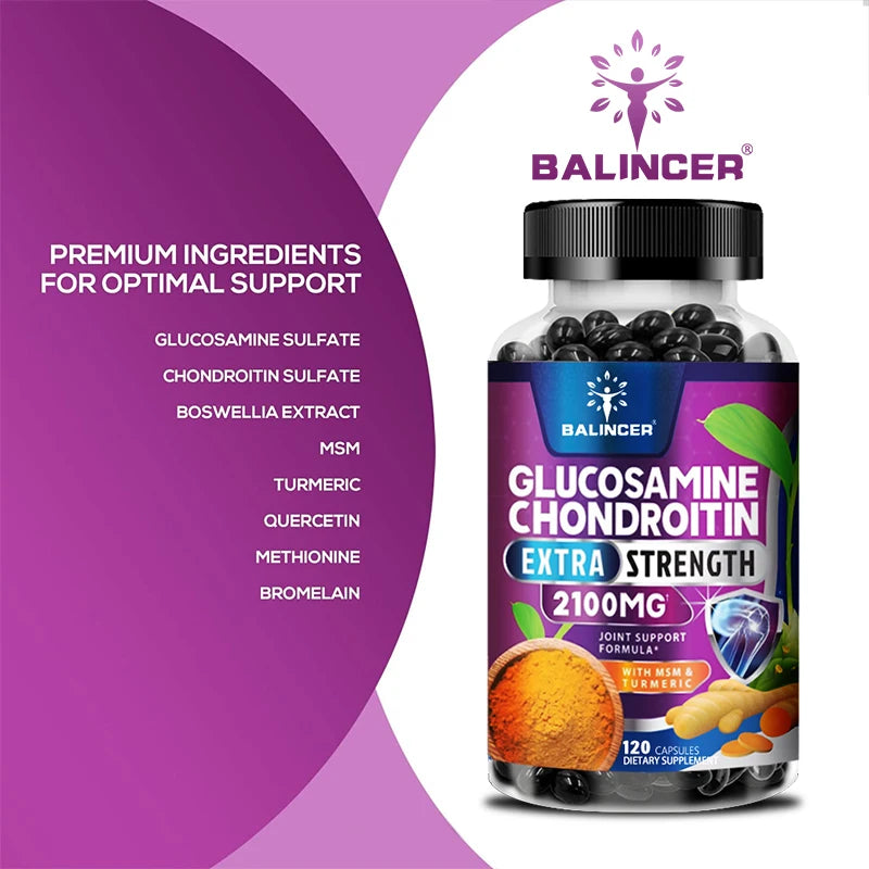 Balincer Supplement Glucosamine 2100mg with Chondroitin |Joint Mobilization, Helps with Joint Mobility |Joint Support Supplement