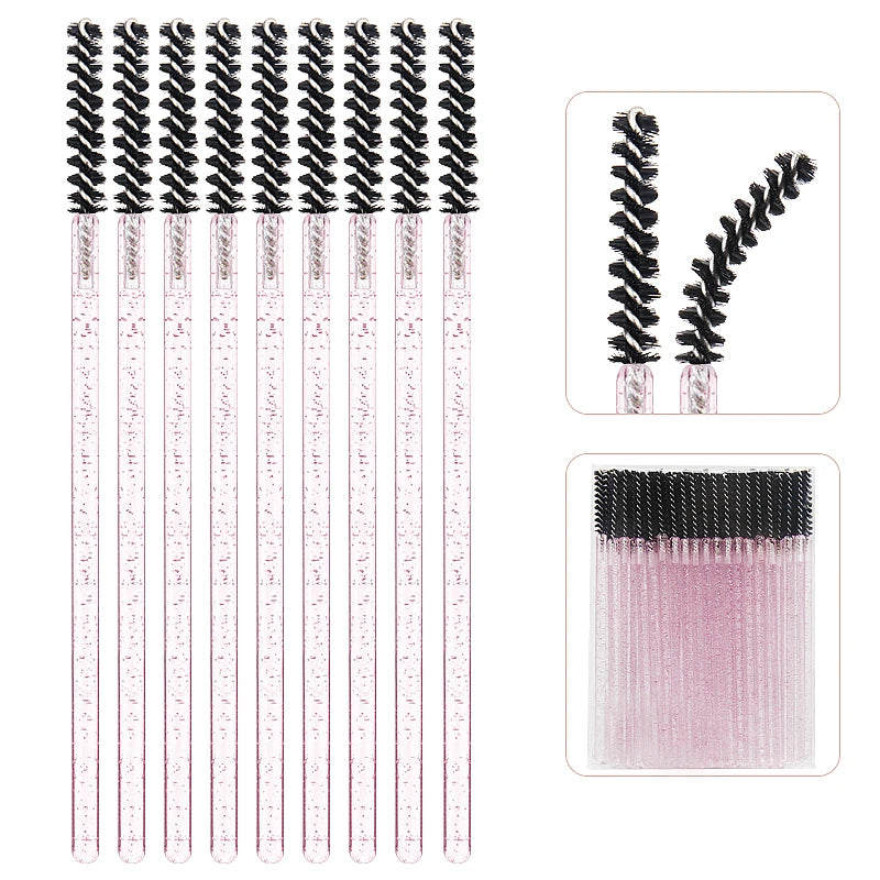 50pc Disposable Eyelash Makeup Brush Mascara Wands Micro Brushes Cosmetics Microbrush Eyebrow Applicator Lash Extension Supplies
