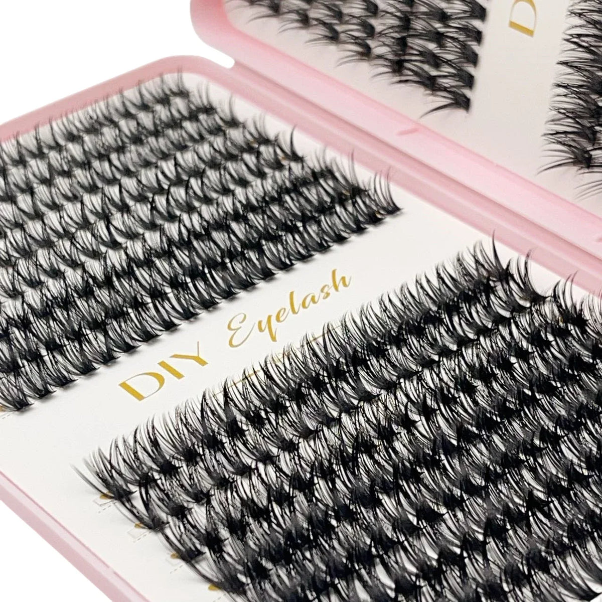 Individual Lashes 10-14mm 640pcs Cluster Lashes Natural Look Mixed Tray DIY Eyelash Extension Volume Clusters Eyelashes