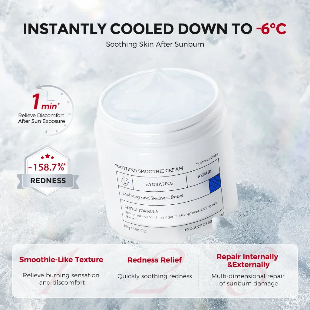 After Sun Cooling Gel Cream | Soothing & Hydrating Moisturizer with Probiotics, Ceramide & Oil Control Care