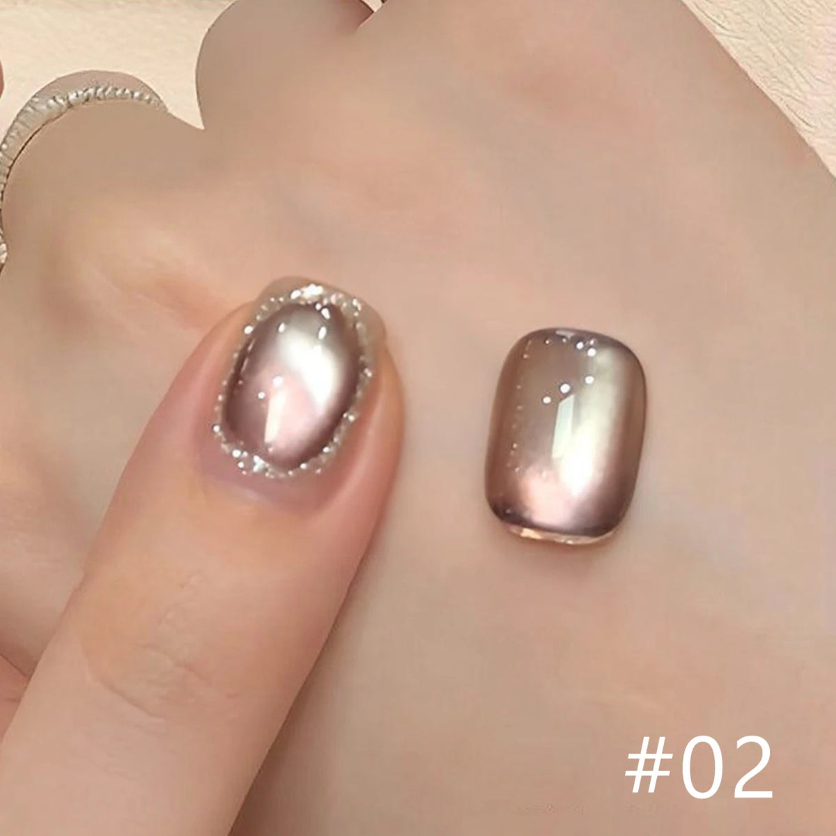 10ML 1-10pcs Christmas Red Nails Gold Black Nails Fiery 10-Color Glass Bead Cat Eye Gel Nail Polish Fine Powder Super Shimmering