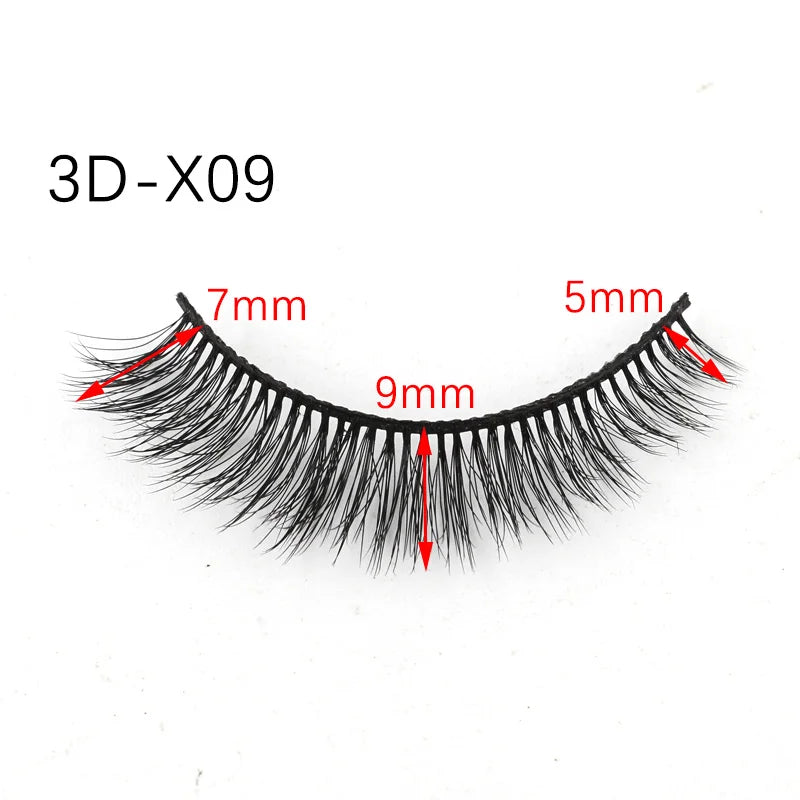 SHIDISHANGPIN 3 Pairs Natural 3D Mink Lashes Soft False Eyelashes Fluffy Wispy Eye Lashes Extension Makeup Faux Cils Maquillaje