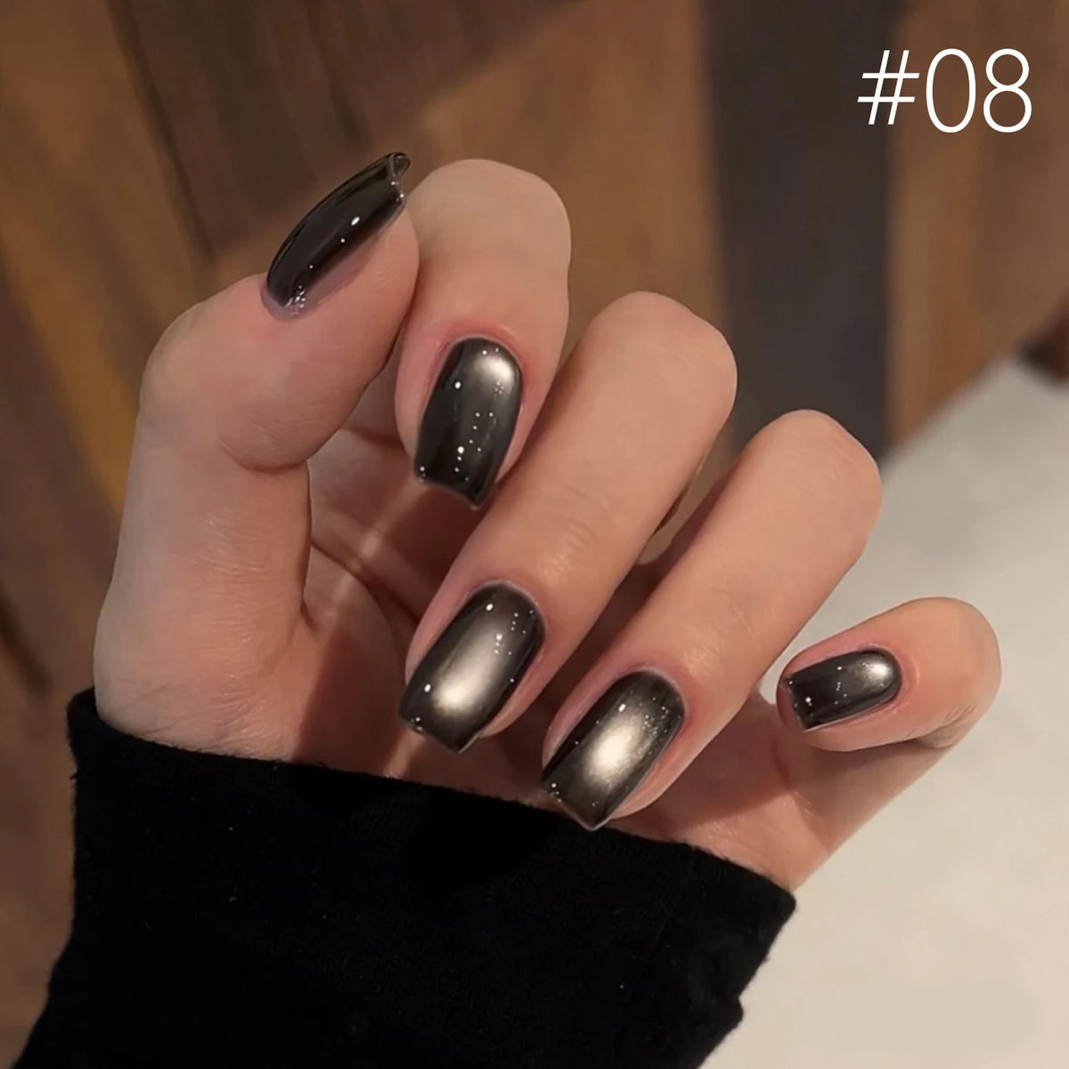 10ML 1-10pcs Christmas Red Nails Gold Black Nails Fiery 10-Color Glass Bead Cat Eye Gel Nail Polish Fine Powder Super Shimmering