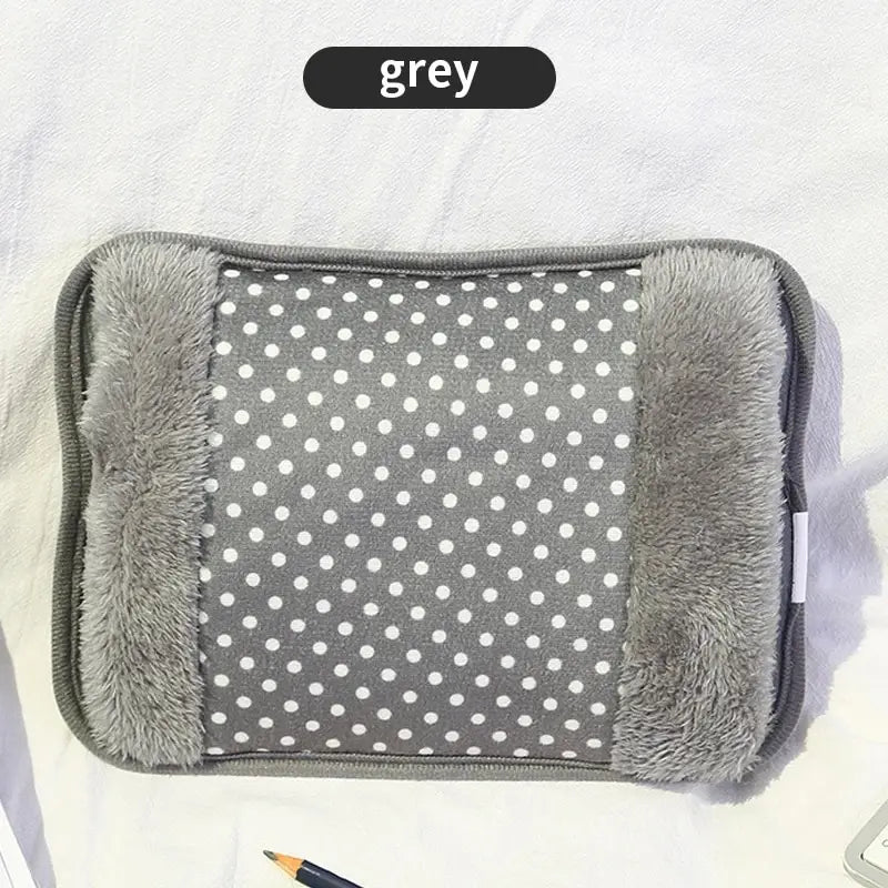 Charging Electric Hot Water Bag EU 220V 500W Rechargeable Winter Hand Warmer Dot Pattern Double Insert Hand Warmer Hot Water Bag