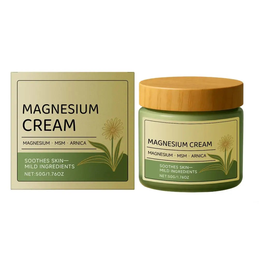 50g Natural Plant Hydrating Moisturize Cream Magnesium MSM Arnica Body Butter Non-Greasy Gentle Daily Barrier Repair Face Cream