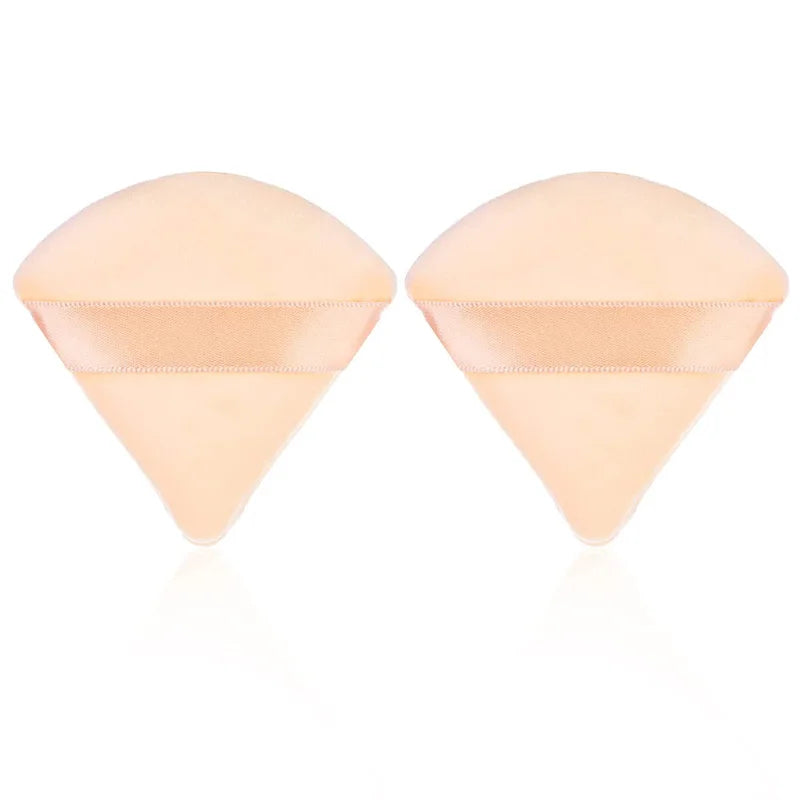 2/6PCS Triangle Velvet Cosmetic Puff Make Up Sponges Wet Dry Use for Face Eye Contouring Shadow Cosmetic Foundation Makeup Tool