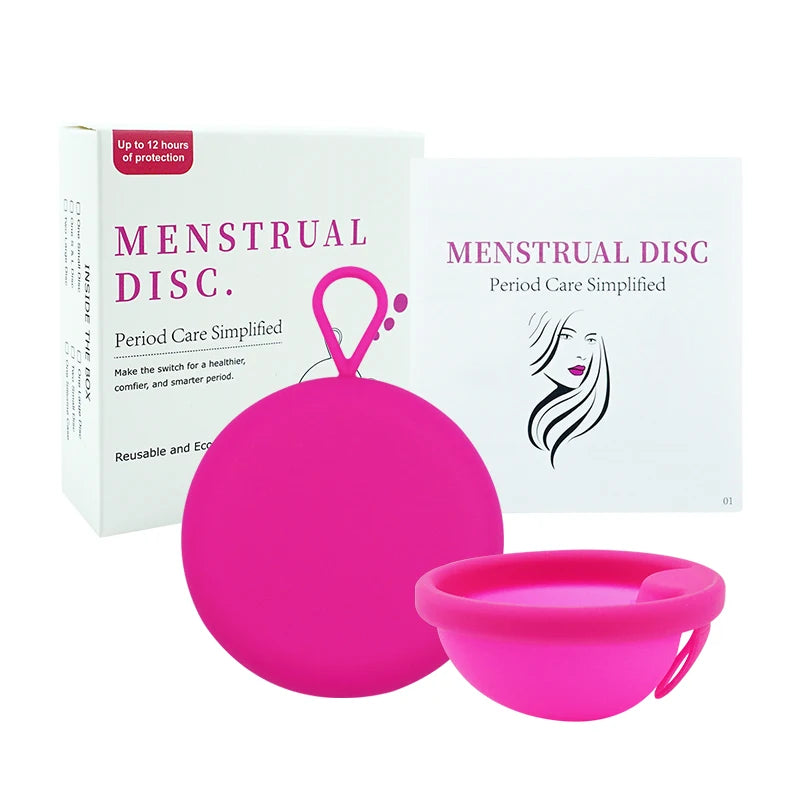 Soft Silicone Lady Cup Reusable certified Disc Accessories Bowls With Storage Case Kit Women Health Care Feminine Hygiene