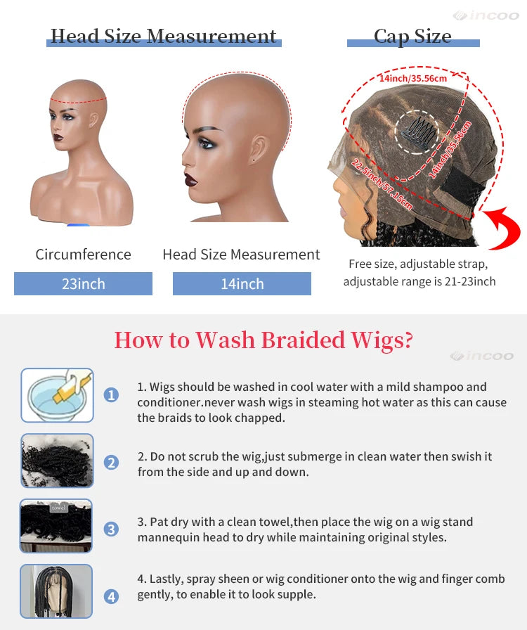 Short Cornnrow Braid Wigs Buns Glueless For Black Women Synthetic HD Full Lace Wig Neat Braids Wig African Protective Style