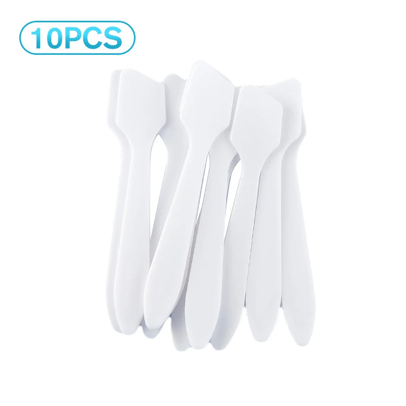 10 Pcs Mini Cosmetic Spatulas Scoop Face Cream Makeup Mask Mixed Spoon Beauty DIY Tools Eye Facial Makeup Applicator Sticks