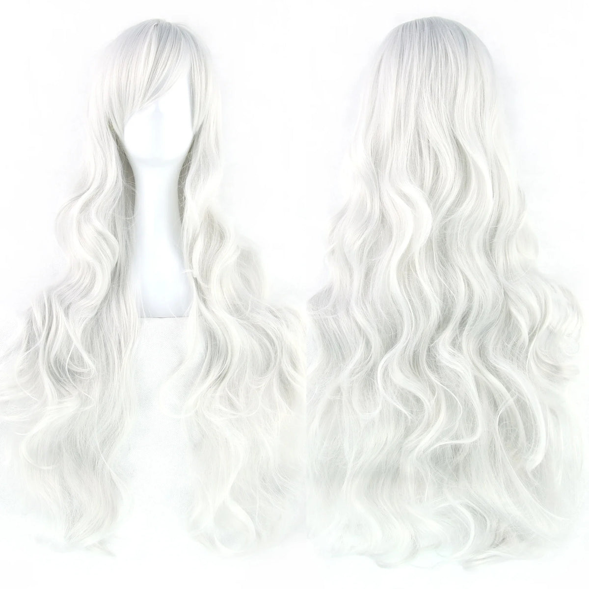 Soowee Curly Long Synthetic Hair Green Wig Hairpiece Pink Black Party Hair Cosplay Wigs for Women