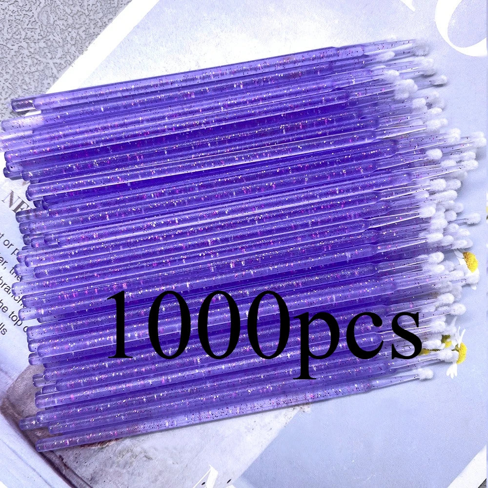 1000pcs Micro Brush Micro Swabs for Eyelash Extension Disposable Micro Applicator Brush Micro Eyelash Sticks Makeup Tools