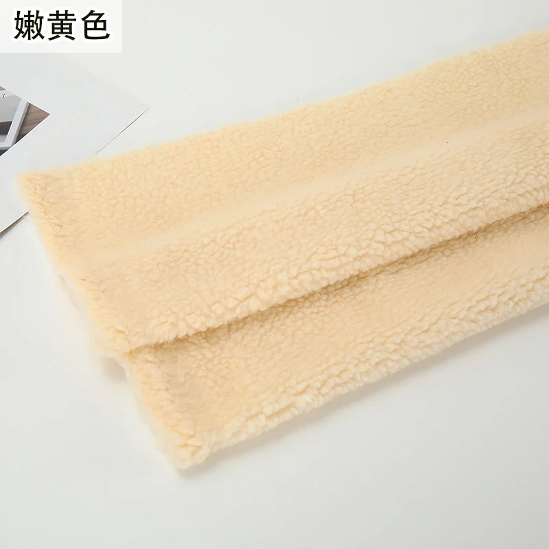 Thickened Short Hair Plush Fabric By The Meter for Needlework Autumn Coat Hoodies Dolls Diy Sewing Cloth Warm Soft Bear Plaid