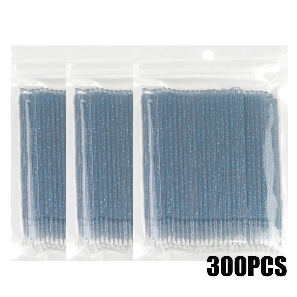 300/500PCS MicroBrush Eyelash Cleaning Brush Lash Extension Applicator For Eyelashes Removing Swab Micro Makeup Brush