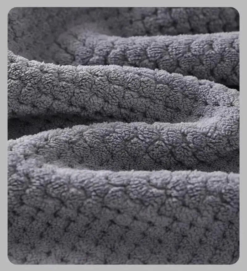 Quick Dry Hair Turban Coral Fleece Towel Ultra Absorbent Quick Dry Hair Towel Wrap With Elastic Band For Women Home Travel Use