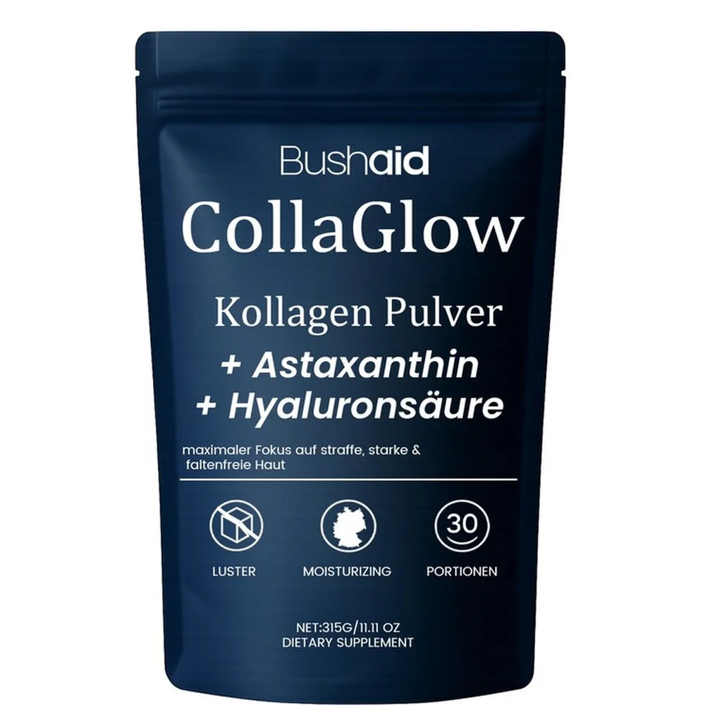 Collagen Powder Supplement with Hyaluronic Acid Astaxanthin Biotin CoQ10 for Skin Hydration Hair Nail Joint Support, 30 Servings