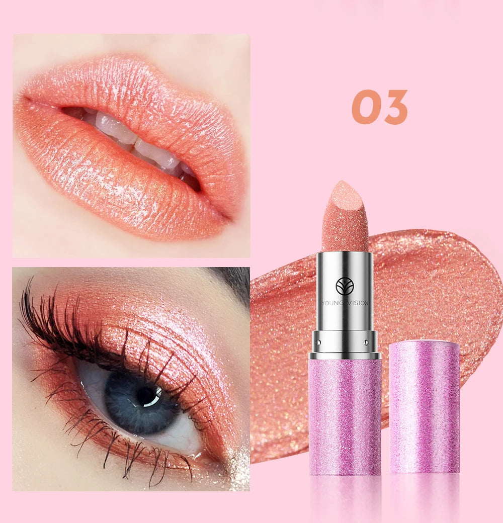Multi-Color Non-stick Cup Matte Lipstick Flash Lasting Easy Color Diamond Lipstick Dark Halloween Look