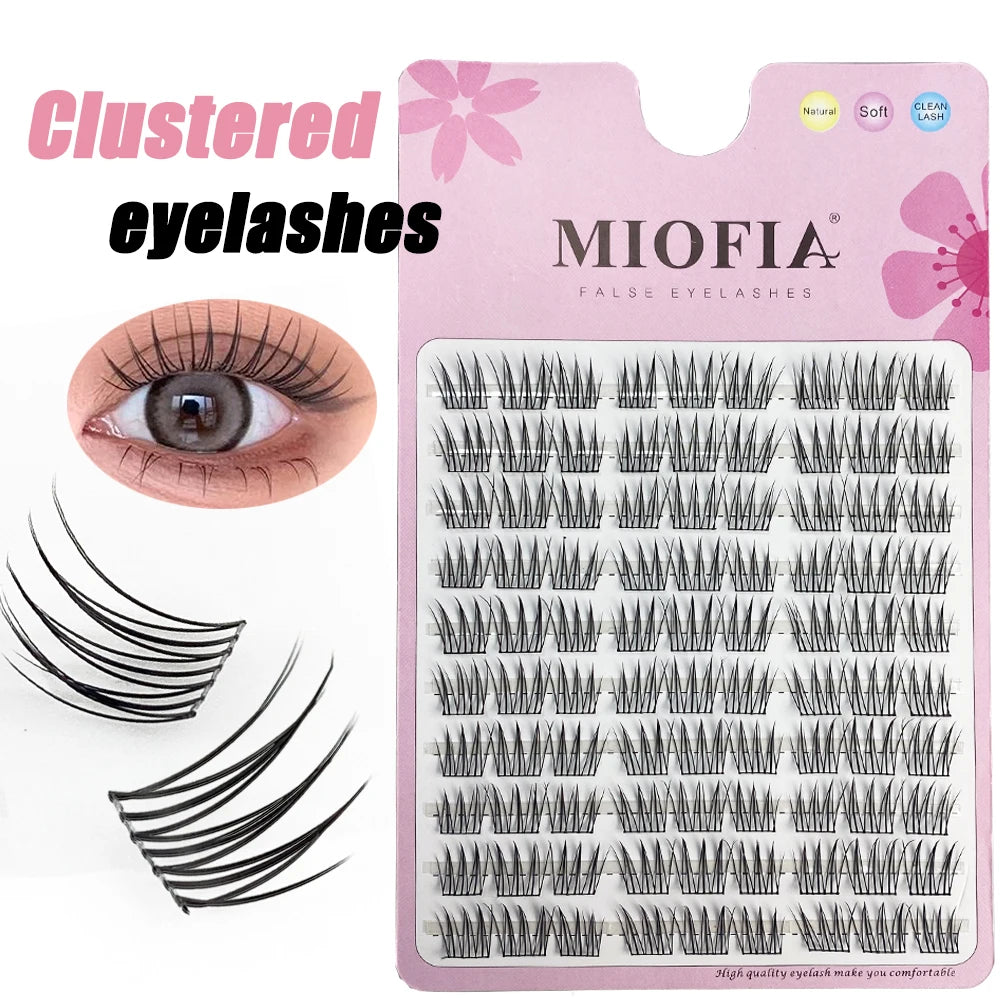 1/box 90 clusters idol False Eyelashes Black Natural Manga Lashes Anime Eyelashes Large Capacity Lashes Extension Chinese Makeup