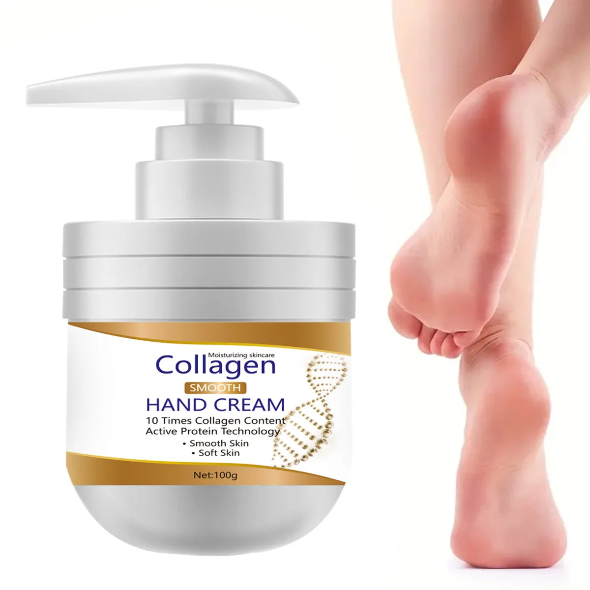 Collagen Hand and Foot Cream, Suitable for Hands and Feet, Skin Care, Hand and Foot Care, Restores Your Soft and Supple Hands and Feet, Refreshing for Summer