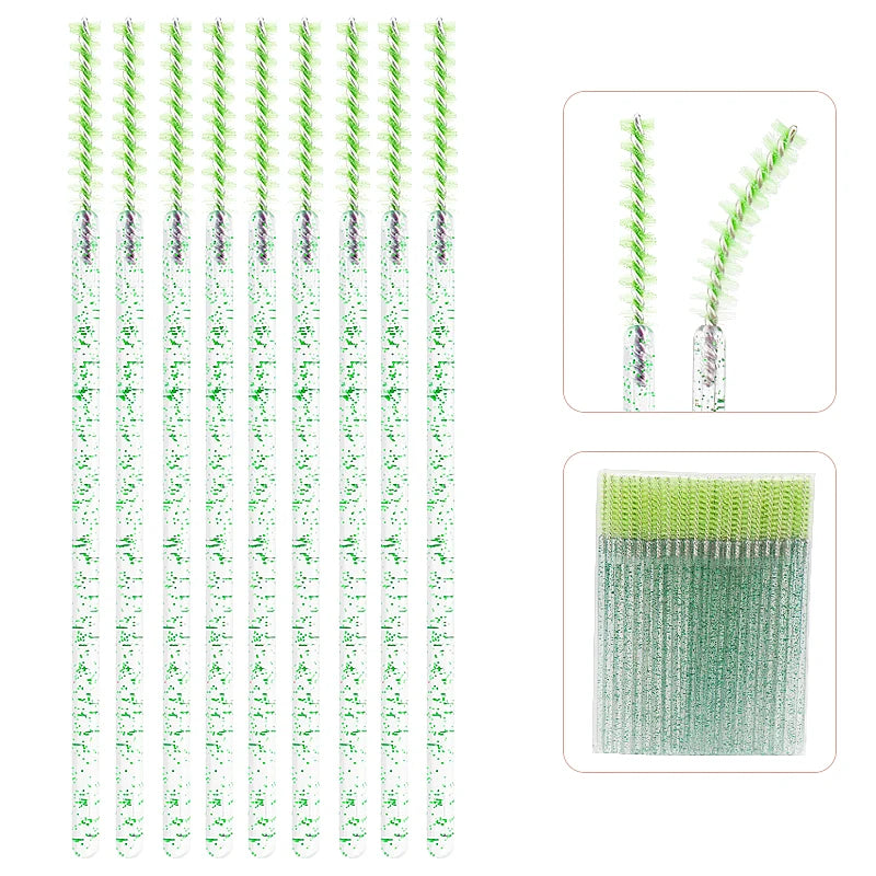 50pc Disposable Eyelash Makeup Brush Mascara Wands Micro Brushes Cosmetics Microbrush Eyebrow Applicator Lash Extension Supplies