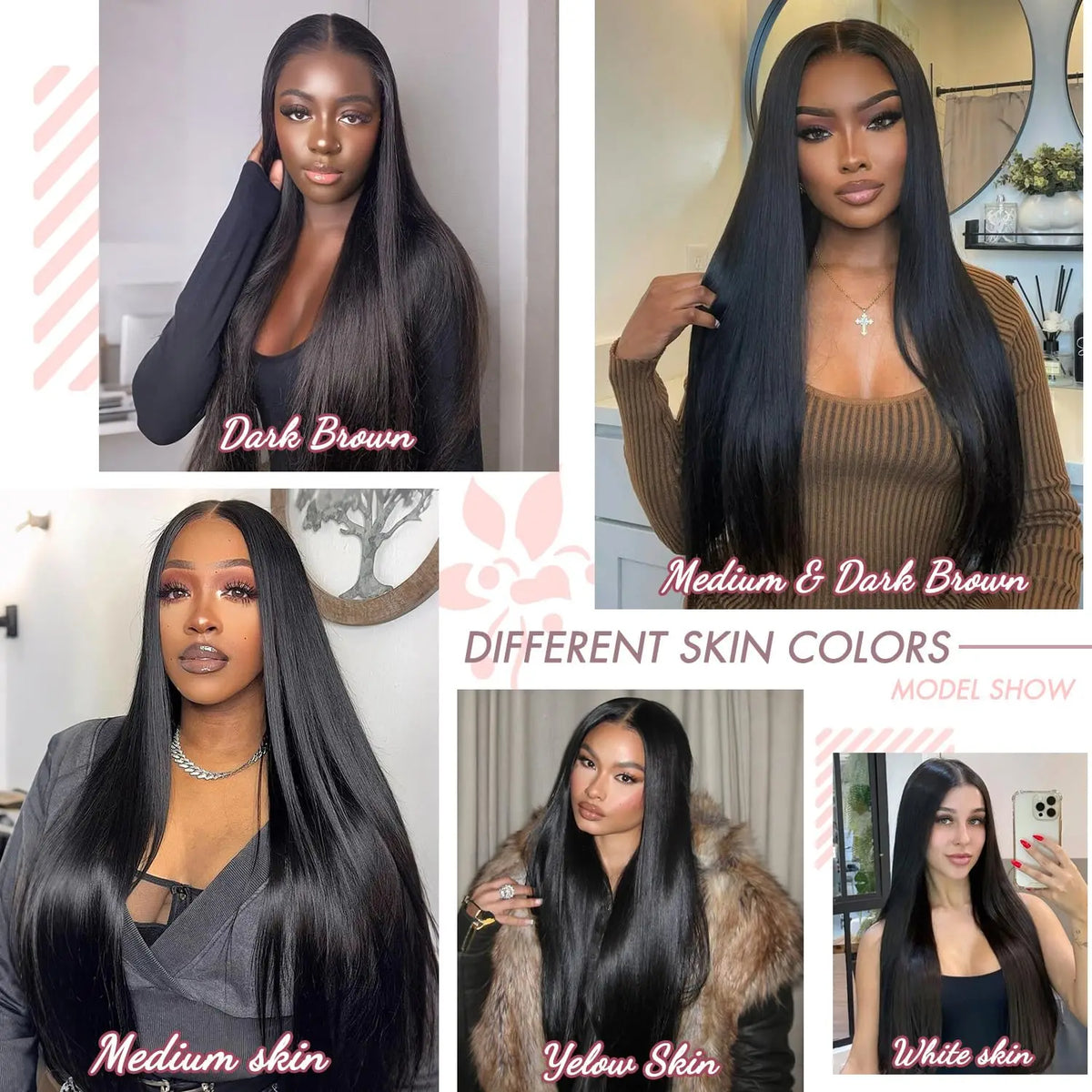 13x6 HD Lace Front Wigs 42 Inch 200% Density Straight Lace Front Wigs Human Hair Pre Plucked Straight Human Hair Wig for Women