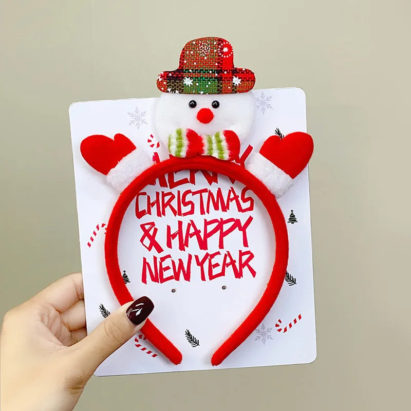 Christmas Headband New Year 2026 Supplies Christmas Hair Pins Xmas Party Headwear Navidad Home Outdoor Hair Hoop