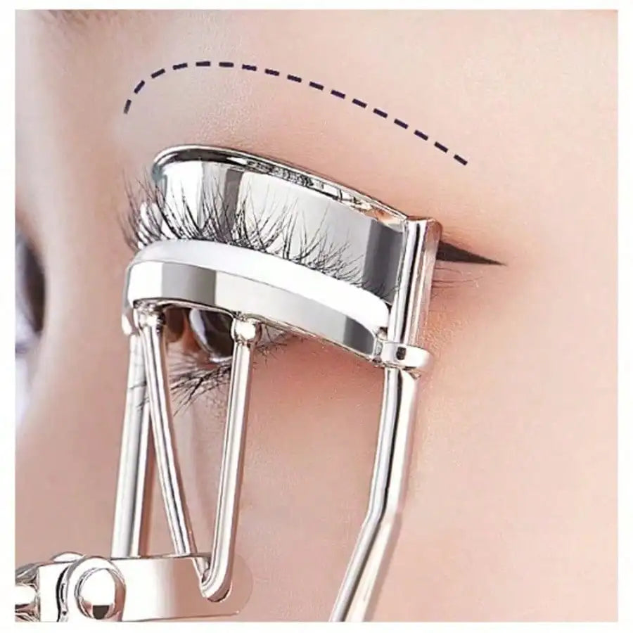 Rhinestone Decor Sunflower Eyelash Curler, Long-Lasting Curl Lash Tool, Fashion Portable Makeup Accessory