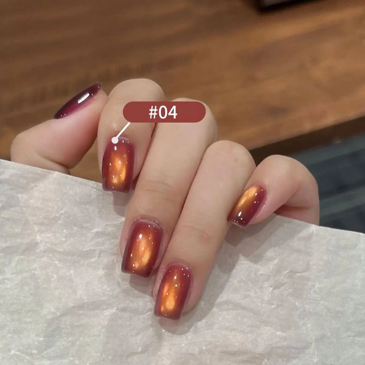 10ML 1-10pcs Christmas Red Nails Gold Black Nails Fiery 10-Color Glass Bead Cat Eye Gel Nail Polish Fine Powder Super Shimmering