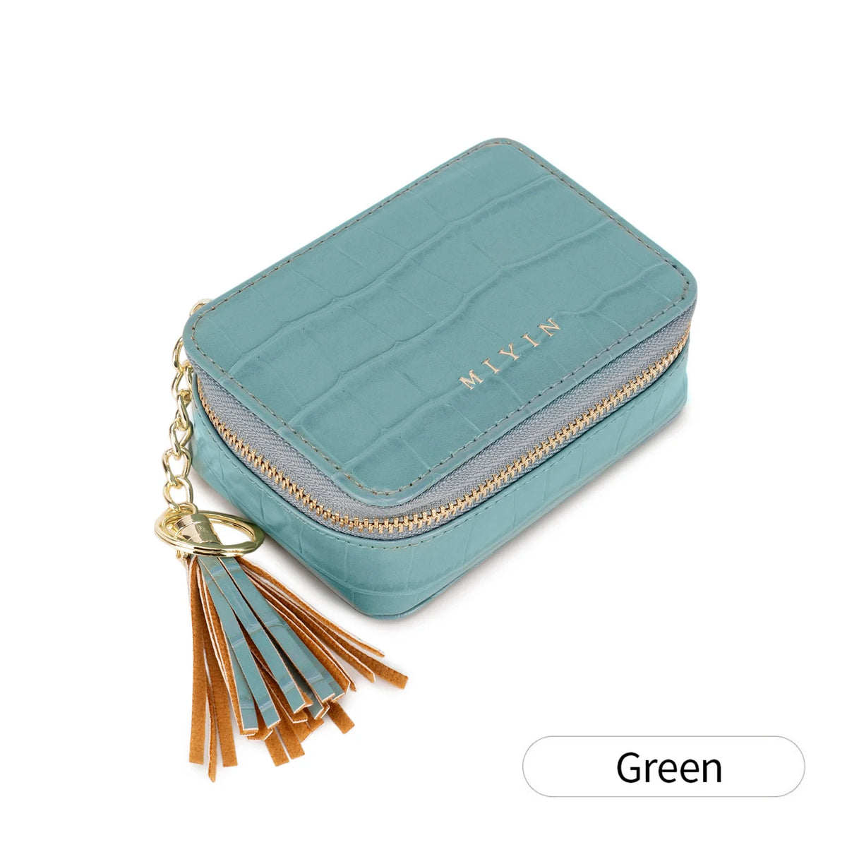 Mini Lipstick Makeup Bag Multifunctional Portable Travel Organizer Crocodile-Patterned PU Leather Womens Toiletry Bag Coin Purse